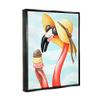 Stupell Industries Summertime Flamingo Sun Hat Enjoying Ice Cream Cone, Design by Amelie Legault view 2