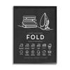 Stupell Industries Laundry Diagram Symbols Chart Ironing Folding Guide, Design by Lettered and Lined, 24 x 30, Black Framed view 1