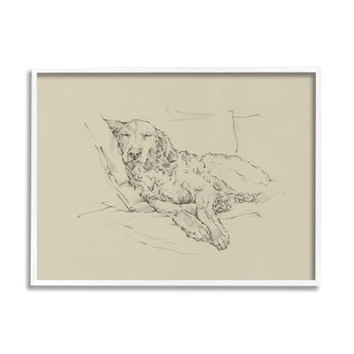 Stupell Industries Peaceful Resting Labrador Dog Pencil Sketch Drawing, Design by Ethan Harper