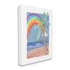 Stupell Industries Whimsical Rainbow Over Beach Tropical Palm Tree, Design by Valerie Wieners view 2