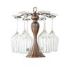 Metal Countertop Wine Glass Holder, Freestanding Tabletop Stemware Storage Rack with 6 G-shaped hook, for kitchen Home Bar (Color : Brass) view 1