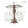 Metal Countertop Wine Glass Holder, Freestanding Tabletop Stemware Storage Rack with 6 G-shaped hook, for kitchen Home Bar (Color : Brass) view 2