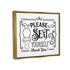 Stupell Industries Seat Yourself Vintage Style Bathroom Toilet Design, Design by Lettered and Lined view 2