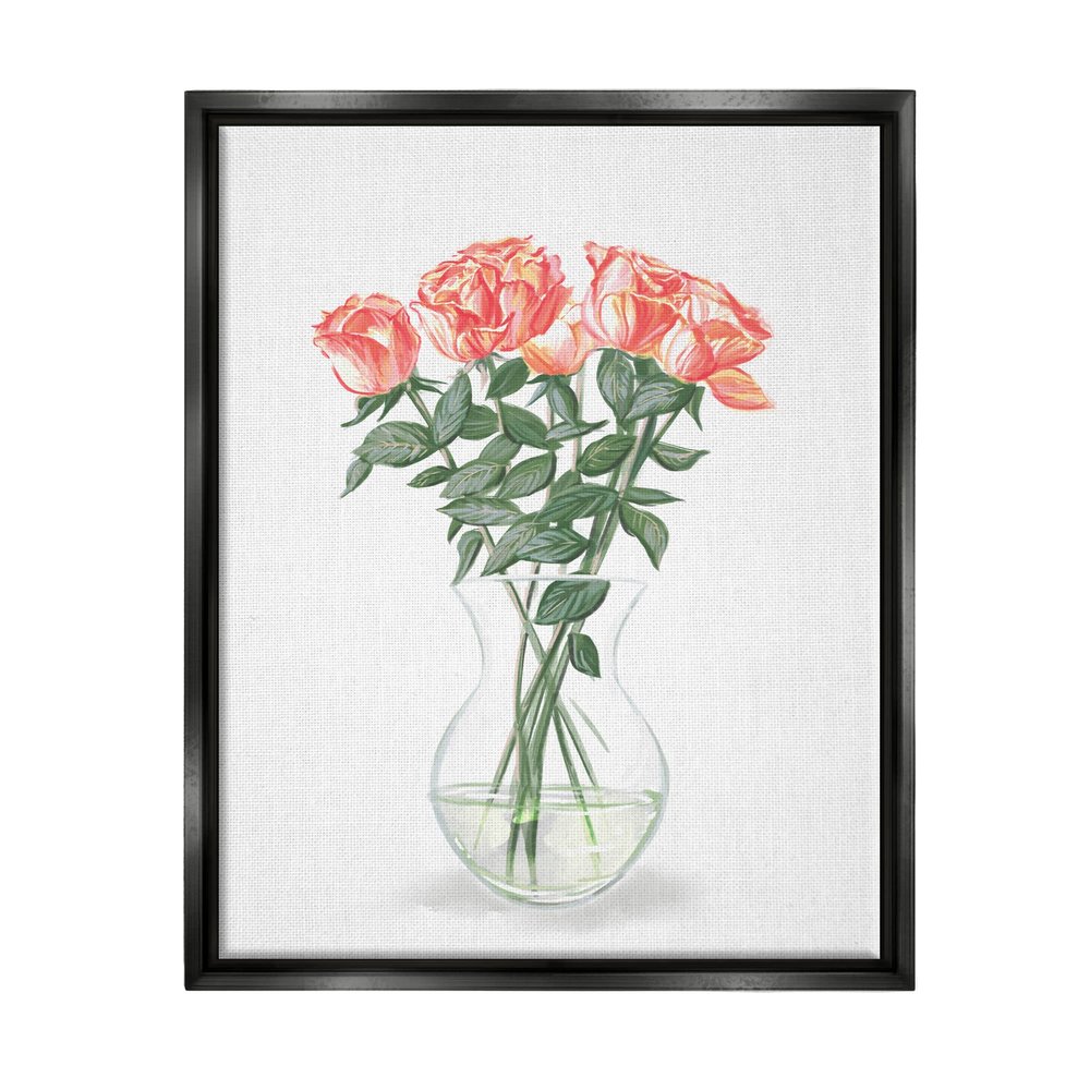 Stupell Industries Pink Rose Bouquet Glass Vase Still Life, Design by Ziwei Li