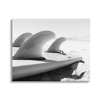 Stupell Industries Surfboard Fins Beach Sports Photography Ocean Coast, Design by Two Smart Blondes