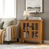 SIMPLIHOME Artisan 30" Wide Solid Wood Cabinet in Light Golden Brown view 4