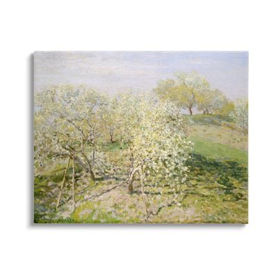 Stupell Industries White Blossom Tree Orchard Field Impressionist Brushstrokes, Design by Lettered and Lined