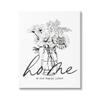 Stupell Industries Home Happy Place Flower Blossoms Jar Bouquet, Design by Lettered and Lined view 1