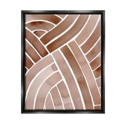 Stupell Industries Modern Brown Intertwining Lines Stripes Watercolor Detail, Design by Grace Popp