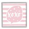 Stupell Industries Xoxo Speech Bubble Cute Striped Heart Pattern, Design by Mollie B. view 1