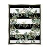 Stupell Industries Gather Calligraphy Stripes Pattern Wreath Botanicals Leaves, Design by Cindy Jacobs view 1