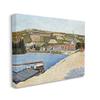 Stupell Industries Rural Waterside Town Boat Dock Distant Farmland, Design by Lettered and Lined view 2