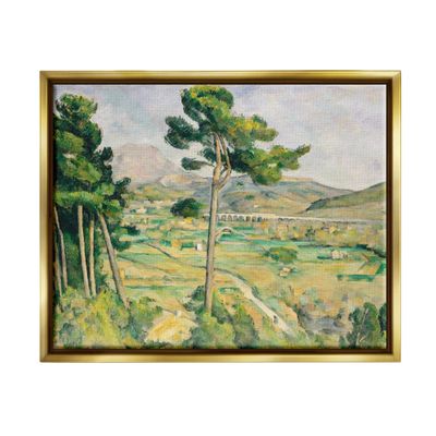 Stupell Industries Rural Green Scenery Distant Bridge Mountain Trees, Design by Lettered and Lined