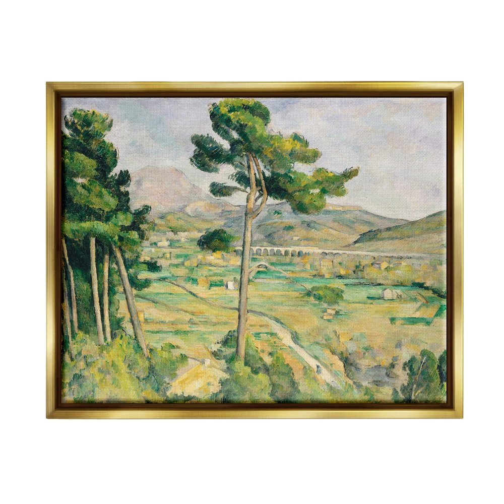Stupell Industries Rural Green Scenery Distant Bridge Mountain Trees, Design by Lettered and Lined