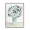 Stupell Industries Wildflower Daisies Floral Bouquet Arrangement Glass Vase, Design by Cindy Jacobs, Grey Framed, 24 x 30 view 1