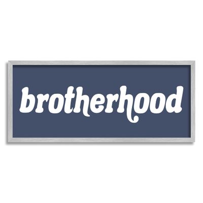 Stupell Industries Meaningful Brotherhood Siblings Sign Blue White Typography, Design by Daphne Polselli