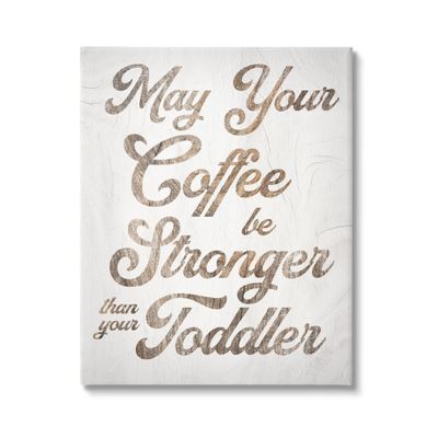 Stupell Industries Strong Coffee Vintage Grain Pattern Kitchen Typography, Design by Daphne Polselli
