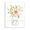 Stupell Industries Country Bouquet Floral Arrangement Religious Joy Script, Design by Lettered and Lined view 1