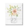 Stupell Industries Country Bouquet Floral Arrangement Religious Joy Script, Design by Lettered and Lined view 1