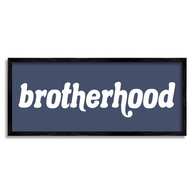 Stupell Industries Meaningful Brotherhood Siblings Sign Blue White Typography, Design by Daphne Polselli