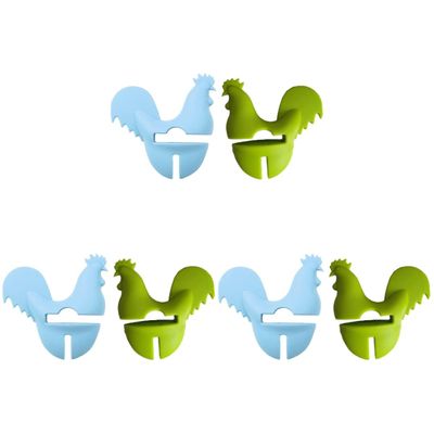 6 Pcs Mini Oven Mitts Silicone Utensil Holder Oven Mittens Cartoon Pot Clip Spoon Rest Silicone Pot Lid Lifters Pot Side Clip Rest Pot Overflow Stopper Anti-scald Pot Clip The Bird