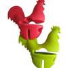 6 Pcs Mini Oven Mitts Silicone Utensil Holder Oven Mittens Cartoon Pot Clip Spoon Rest Silicone Pot Lid Lifters Pot Side Clip Rest Pot Overflow Stopper Anti-scald Pot Clip The Bird view 3