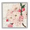 Stupell Industries Vintage Pink Floral Arrangement Ornate Script Stamp, Design by Kim Allen view 1
