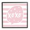 Stupell Industries Xoxo Speech Bubble Cute Striped Heart Pattern, Design by Mollie B. view 1
