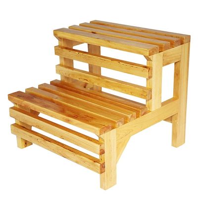 DASHADAO Ladder Stool Solid Wood Moisture Proof Durable No Need to Install Change The Shoe Bench, 2-Step Ladder (Size : 39x42x38cm)