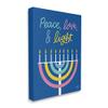 Stupell Industries Peace Love & Light Casual Holiday Hanukkah Menorah, Design by Jess Baskin view 2
