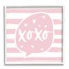 Stupell Industries Xoxo Speech Bubble Cute Striped Heart Pattern, Design by Mollie B. view 1