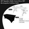 10FT Spandex Black Tablecloth for Rectangle Tables - Stretch Table Cover for Standard Folding Tables, Elastic Table Cover for Christmas view 4