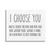Stupell Industries I Choose You Romantic Love Quote Casual Typography, Design by Lettered and Lined view 1