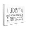 Stupell Industries I Choose You Romantic Love Quote Casual Typography, Design by Lettered and Lined view 2