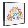 Stupell Industries 'Mixed Rainbow Animals Wildlife Arched Rainbow Shape ', Framed Giclee Art, Black, 20 x 16 Inches, Easy to Hang and Sturdy, Made in USA, by Dishique view 2