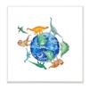 Stupell Industries Various Dinosaurs Circling Planet Earth Globe Illustration, Design by Dishique view 1