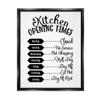 Stupell Industries Kitchen Opening Times Humorous Antique Text Style, Design by Lettered and Lined view 1