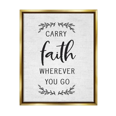 Stupell Industries Inspirational Faith Quote Religious Rustic Botanicals, Design by Lettered and Lined