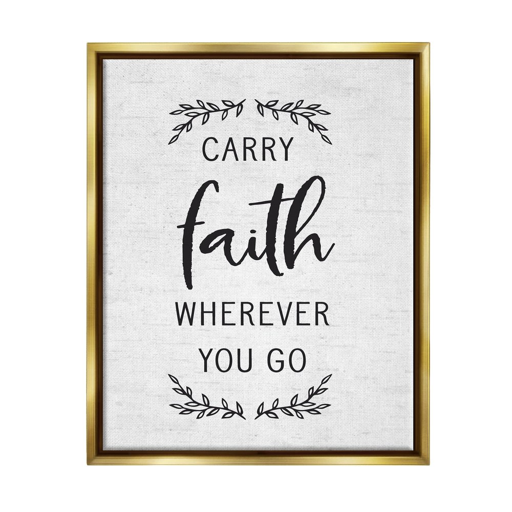 Stupell Industries Inspirational Faith Quote Religious Rustic Botanicals, Design by Lettered and Lined