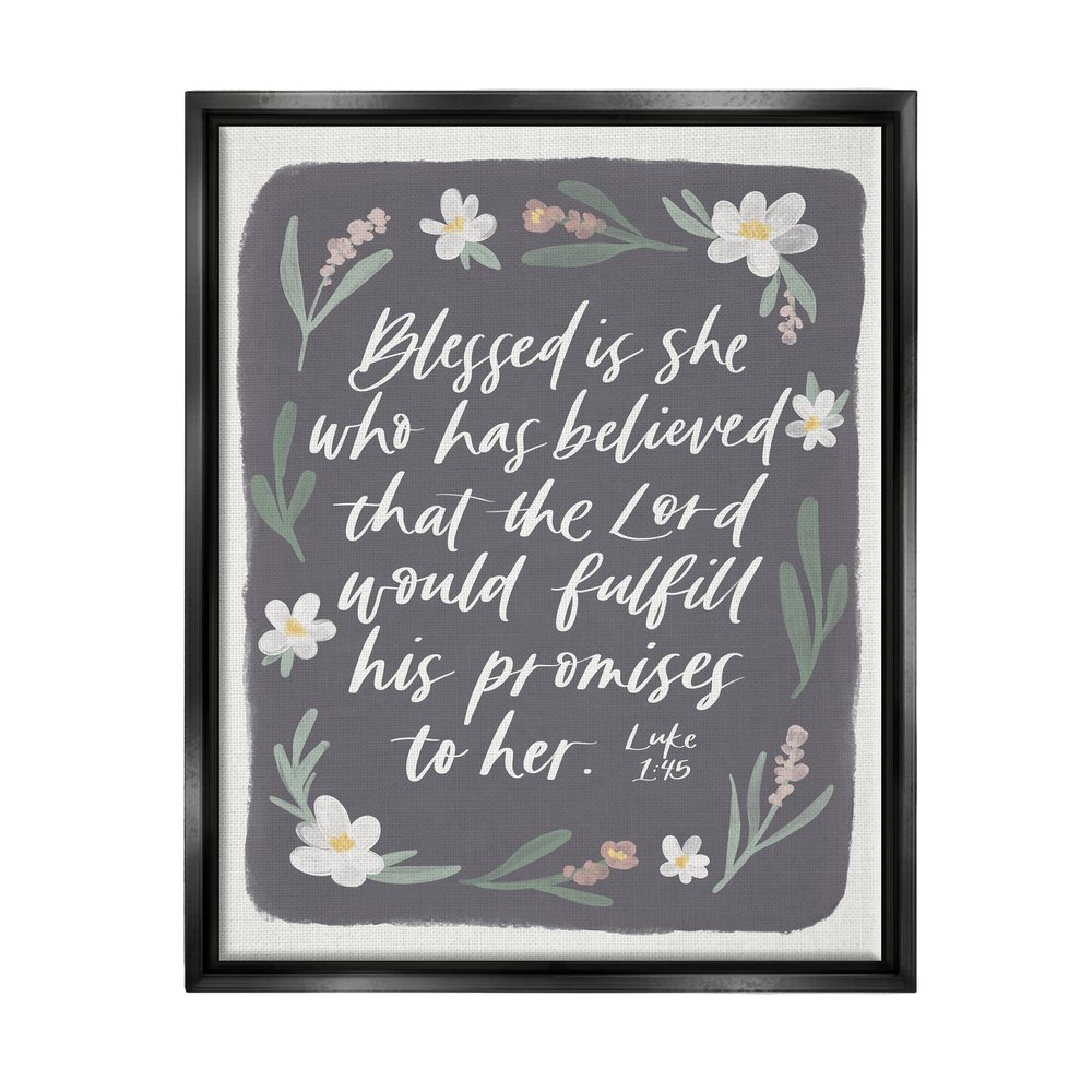 Stupell Industries Floral Religious Verse Calligraphy Script Botanical Border, Design by Amanda Houston
