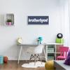 Stupell Industries Meaningful Brotherhood Siblings Sign Blue White Typography, Design by Daphne Polselli view 2