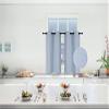 1 Set Solid Blackout Thermal Window Curtain Opaque Colors Same Color in Front and The Back Different Size Light Blue, K30 (27" Wide x 30" Long) Per Panel view 1