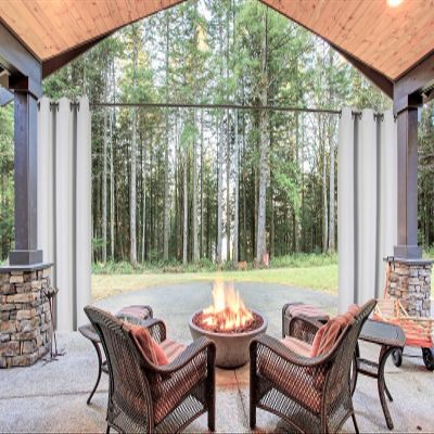 1 Set Solid Blackout Thermal Window Curtain Opaque Colors Same Color in Front and The Back Different Size White Off, K68 (32" Wide x 84" Long) per Panel