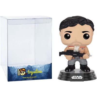 Funko Poe Dameron (Hot Topic Exc): Pop! Vinyl Figurine Bundle with 1 Compatible 'ToysDiva' Graphic Protector (117-09624 - B)