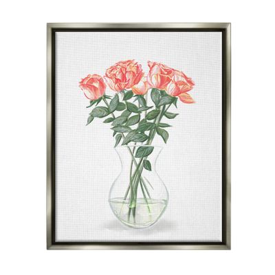 Stupell Industries Pink Rose Bouquet Glass Vase Still Life, Design by Ziwei Li