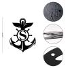 Alioyoit Metal Sign S Custom Initial Letter Monogram Anchor Customizable Steel Metal Wall Hanging Hanging Sign Large Retro Metal Door Hanger Sign Decor for Lodge Dining Room Dining Room 18 Inch view 2