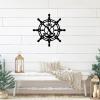 Alioyoit X Nautical Anchor Monogram Letter Distressed Metal Sign Welcome Sign Personalized Long Lasting Laser Cut Metal Wall Art Art Sign for Man Cave Patio Indoor Outdoor Decor Home Decor 18 Inch view 3