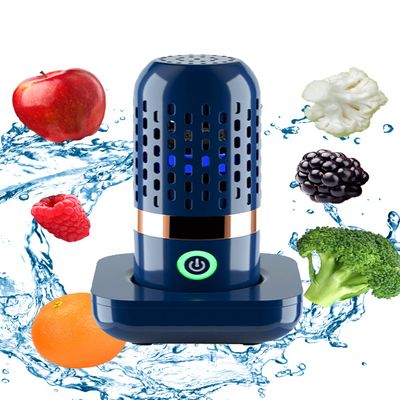 BCRTO Vegetable and Fruit Cleaner Machine, Purified Water-Proof Fruit Cleaning Device with OH-ion Purification Technology 250min Working time and Wireless Charging, for Cleaning Fruit (Blue)