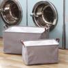 Hinwo 70L Extra Large Storage Bins, 6-Pack Closet Organizers and Storage, Foldable Clothes Storage Baskets with Handles, Containers for Clothing, Blanket, Comforters, Toys, Bedding (Gray) view 3