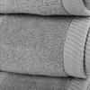 BY LORA Natural Terry Cotton Towels Sets, Bath Towels, Hand Towels and Washcloth Set - Silver, Set of 8 view 4